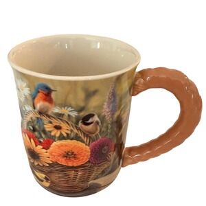 Wild Wings Summer Bouquet Sculpted Mug by Rosemary Millette cup birds Memories